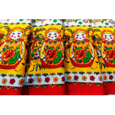 Matryoshka linen cotton fabric 