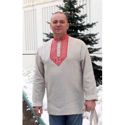 Slavic linen peasant shirt Perun