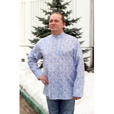 Light blue cotton Tolstoy shirt