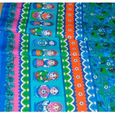 Matryoshka Russian cotton fabric