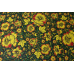 Hohloma russian yellow-red cotton fabric by the yard