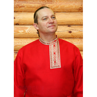 Russian Slavic linen shirt dance costume