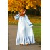 Slavic linen maxi dress  