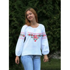 Slavic linen blouse Roses