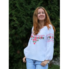 Slavic linen blouse Roses