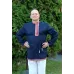 Peasant linen shirt kosovorotka Ribbons