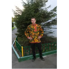 Khohloma traditional cotton kosovorotka